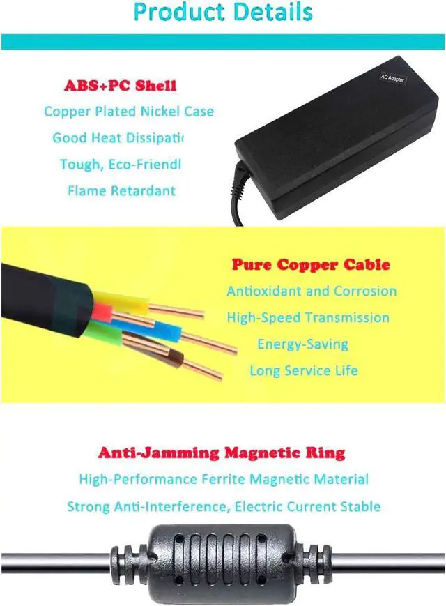 Alt view image 5 of 7 - 90W PA-1650-72 AC Adapter Charger for Lenovo Thinkpad Z50-70 Z50-75 Z41 Z70-80 G50-30 G50-45 X240 X260 X270 X380 Yoga 260 370 E450 E460 E470 E560 E570 B40 B50 G50 T460 T460s T450 T450s