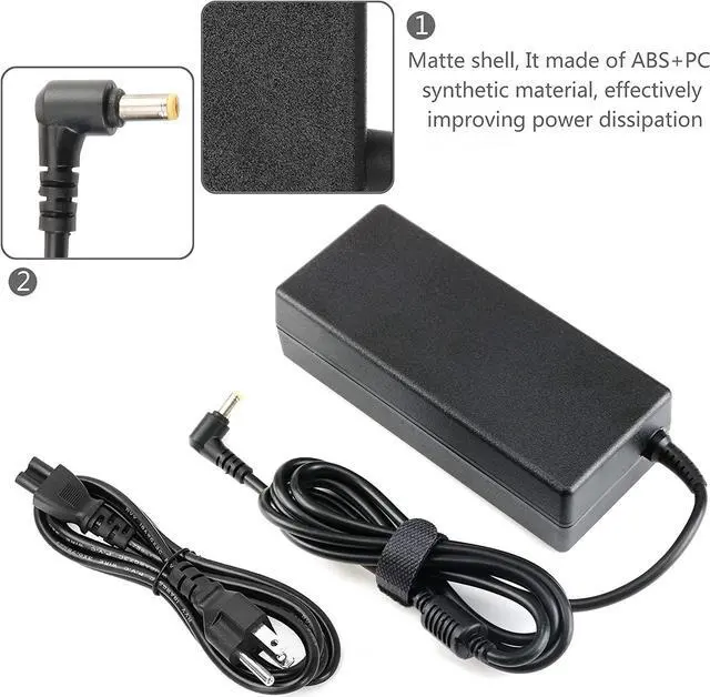 Alt view image 2 of 7 - 135W AC Adapter Charger for Acer Nitro 5 N18C3 AN515-51 AN515-41 AN515-53 AN515-52 AN515-43 AN515-54 AN517-51 N18C4 AN515-55-53AG AN515-44-R99Q AN515-55-52KW
