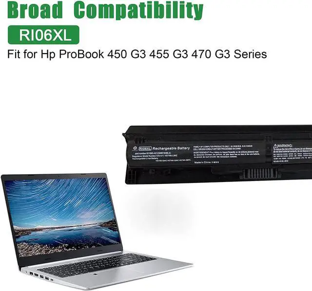 Alt view image 5 of 6 - JIAZIJIA RI06XL 811346-001 HSTNN-DB7B Battery for Hp ProBook 450 G3 455 G3 470 G3 Series 811063-421 HSTNN-LB6Z HSTNN-PB6Q HSTNN-Q94C RI04 RI04XL