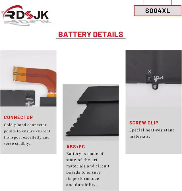 Alt view image 5 of 7 - SO04XL Laptop Battery for HP Spectre 13 13-V111DX 13-V016TU 13-V015TU 13-V014TU 13-V011DX 13-V000 13T-V100 13-V151NR 13-V107NB 13-V000NA 844199-855 843534-1C1 HSTNN-IB7J TPN-C127 7.7V 38Wh/4950mAh