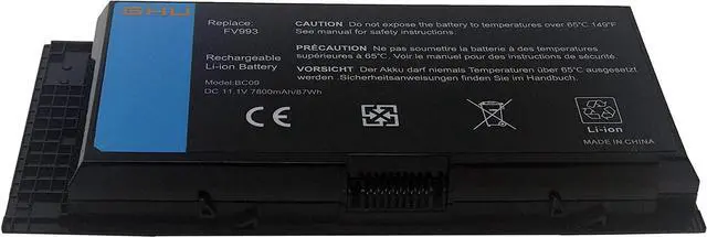 Alt view image 3 of 5 - GHU Laptop Battery 11.1V 87Wh Replacement for FV993 PG6RC R7PND 0TN1K5 FJJ4W V7M28 7DWMT JHYP2 K4RDX KJ321 Compatible for Dell Precison M4600 M4700 M4800 M6600 M6800 9-Cell