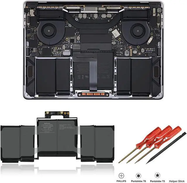 Alt view image 2 of 7 - BatPower A1964 Replacement Laptop Battery for Mid 2018 2019 Apple MacBook Pro 13-inch A1989 EMC 3214 EMC 3358 BTO/CTO Battery MacBook Pro 13" Touch Bar A1989 Apple A1964 Battery 58Wh