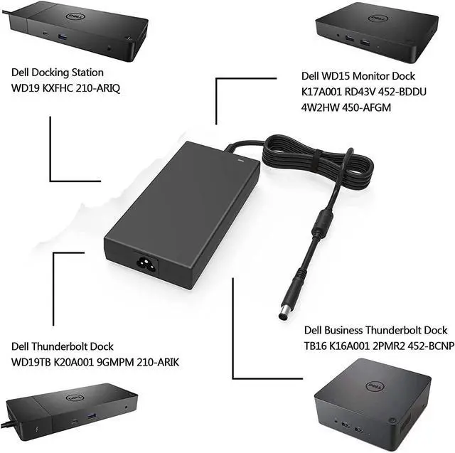 Alt view image 5 of 7 - 180W Tip 7.4mm AC Adapter Charger Compatible with?Original dell Alienware 13 15 17 R1 R2 G3 G5 G7 SeriesPrecision 2320 2350 3579 3379 5587 5590 7510 7588 7710OptiPlex 3011 AIOM4600 M4700 M4800
