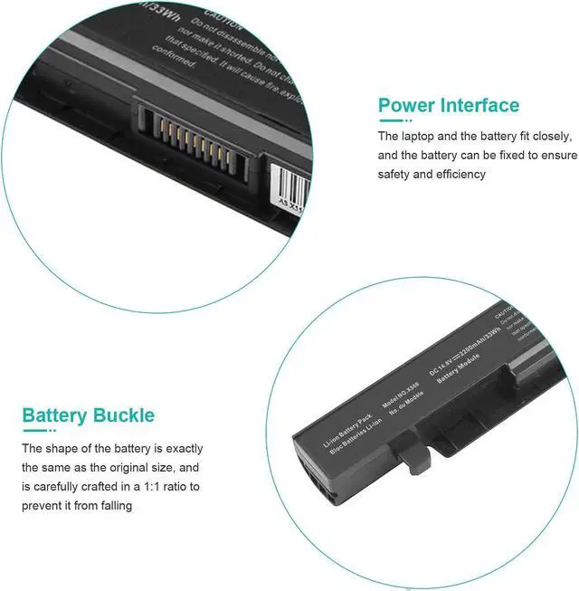 Alt view image 2 of 7 - Laptop Battery for ASUS A41-X550 A450 P550 F550 k550 R510 X450 X550V A450C X550C X550A X550B X550D Y481C Y581C R510C R510J X550L X550J R510L X550CA X552E K550L K550L F550V P550C X550EA X550VX F550C