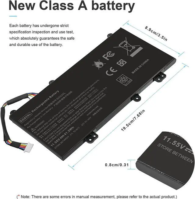 Alt view image 3 of 7 - SG03XL Laptop Battery for HP Envy M7-U109DX M7-U009DX 17t-U000 17-U011NR 17-U163CL 17-U177CL 849048-421 849049-421 849314-850 849315-850 849314-856 HSTNN-LB7F HSTNN-LB7E TPN-I126 HSTNN-LB7E HSTNN-LB7F