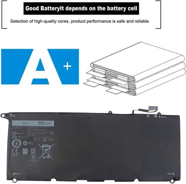 Alt view image 4 of 7 - PW23Y Laptop Battery Compatible with Dell XPS 13 9360 P54G002 13-9360-D1505G 13-9360-D1605G 13-9360-D1605T 13-9360-D1609 13-9360-D1609G 13-9360-D1705G XPS 13 2017 Series TP1GT RNP72 0RNP72 0TP1GT