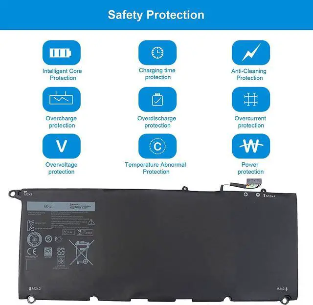 Alt view image 6 of 7 - PW23Y Laptop Battery Compatible with Dell XPS 13 9360 P54G002 13-9360-D1505G 13-9360-D1605G 13-9360-D1605T 13-9360-D1609 13-9360-D1609G 13-9360-D1705G XPS 13 2017 Series TP1GT RNP72 0RNP72 0TP1GT