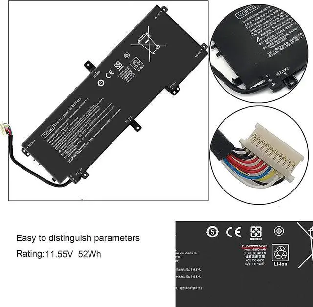 Alt view image 5 of 7 - VS03XL Laptop Battery for HP Envy 15-AS 15T-AS000 15T-AS100 15-AS000 15-AS133CL AS020NR AS068NR AS027CL AS182CL AS043CL AS014W AS091MS AS028TU 849313-850 849047-541 3ICP7/61/80 HSTNN-UB6Y TPN-I125
