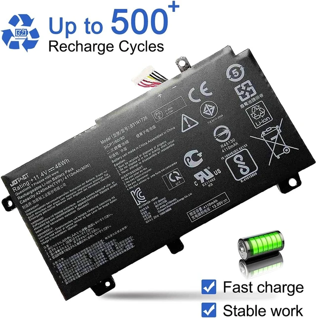 Alt view image 5 of 7 - JOTACT B31N1726(11.4V 48Wh/4240mAh) Laptop Battery Compatible with asus FX80 FX86 TUF Gaming FX504 FX504GE FX504GM FX505 FX505DT FX505DY FX505GE FX505GD Series Notebook B31BnEH B31Bn91 A41LK9H