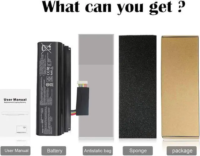Alt view image 6 of 7 - A42N1403 Battery for ASUS ROG G751JL 17.3" G751 G751JY G751JT G751JM GFX71JY G751JL-WH71 G751JL-DS71 G751JL-BSI7T28 G751J-DH71 G751JT-TH71 G751JT-DH72 G751JT-DB73 G751JT-CH71 G751JT-T7166H G751JY-WH71