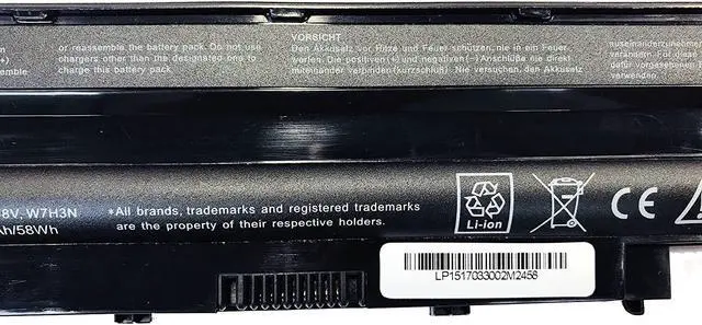 Alt view image 7 of 7 - GHU New Battery 58 WH Replacement for J1KND 4T7JN WT2P4 383CW 312-1205 312-0233 312-0234 312-1280 Compatible for Dell Inspiron 3420 3520 13R (N3010) 14R (N4010 N4110) (N5010 N5110) N7010