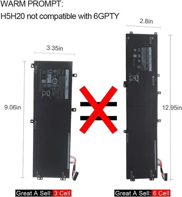 Alt view image 3 of 7 - SWEALEER H5H20 Laptop Battery Compatible with Dell XPS 15 9560 9550 Precision M5510 M5520 5510 5520 Replacement for 62MJV M7R96 05041C 5D91C [Li-ion 3 Cell 11.4V 56Wh h5h20]