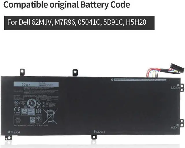 Alt view image 5 of 7 - SWEALEER H5H20 Laptop Battery Compatible with Dell XPS 15 9560 9550 Precision M5510 M5520 5510 5520 Replacement for 62MJV M7R96 05041C 5D91C [Li-ion 3 Cell 11.4V 56Wh h5h20]
