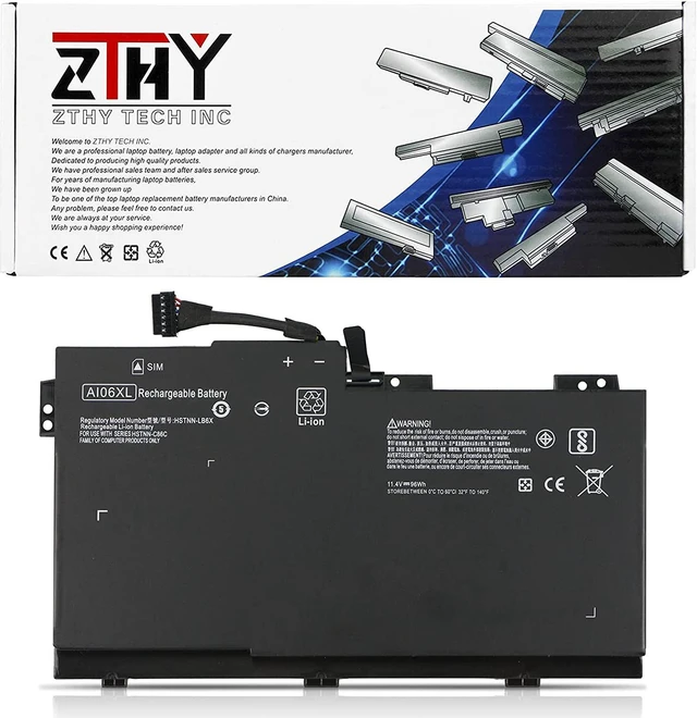 Main image of ZTHY AI06XL Laptop Battery Replacement for HP ZBook 17 G3 V1Q04UT T7V62ET T7V61ET Workstation Series A106XL HSTNN-LB6X 808451-001 808397-421 808451-001 808451-002 AI06096XL AIO6XL 11.4V 96Wh 6Cell