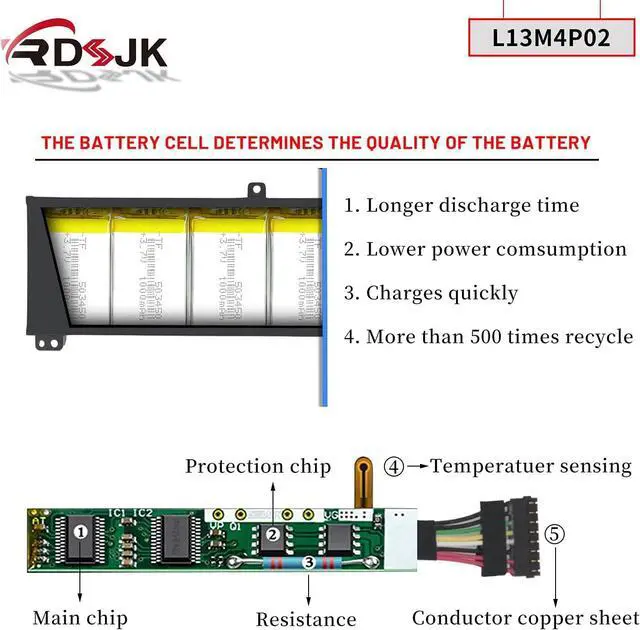 Alt view image 4 of 7 - L13M4P02 L13N4P01 Laptop Battery for Lenovo Erazer Y50 Y50-70 Y50-80 Y50P Y50P-70 Y70 Y70-70 Y50-70-ISE Y50-70-IFI Y50-70AM-IFI Y50-70AM-ISE Y50-70AS-ISE Serie 121500250 121500251 5B10K10190 7.4V 54Wh