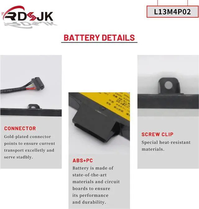 Alt view image 5 of 7 - L13M4P02 L13N4P01 Laptop Battery for Lenovo Erazer Y50 Y50-70 Y50-80 Y50P Y50P-70 Y70 Y70-70 Y50-70-ISE Y50-70-IFI Y50-70AM-IFI Y50-70AM-ISE Y50-70AS-ISE Serie 121500250 121500251 5B10K10190 7.4V 54Wh