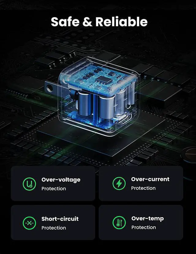 Alt view image 6 of 7 - UGREEN 20W USB C Fast Charger - 2 Pack PD 3.0 Wall Charger USB-C Power Adapter Foldable Plug Compatbile for iPhone 13/13 Mini/13 Pro/13 Pro Max/12/11/XR, Galaxy, Pixel 4/3, iPad Mini/Pro, Airpods Pro