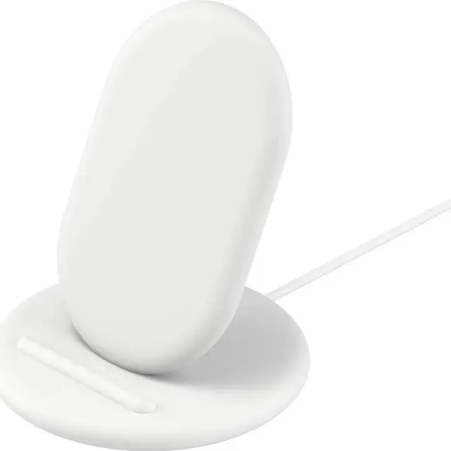 Alt view image 6 of 7 - Google Stand Wireless Charger Qi-Certified, Fast Charging iPhone 12 Pro, 12 Pro Max, 12 Mini, 12, iPhone 11 Pro, 11 Pro Max, 11, iPhone SE (2nd Generation)- Retail Packaging (White)