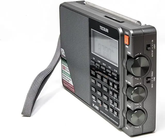 Alt view image 7 of 10 - tecsun pl880 portable digital pll dual conversion am/fm, longwave & shortwave radio with ssb single side band reception, color silver