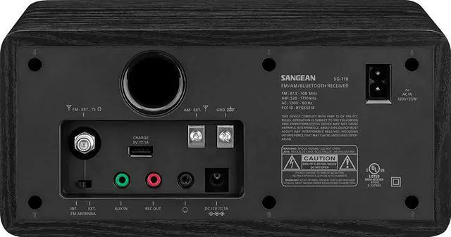Alt view image 4 of 5 - Sangean SG-118 Retro AM/FM Bluetooth Wooden Cabinet Radio