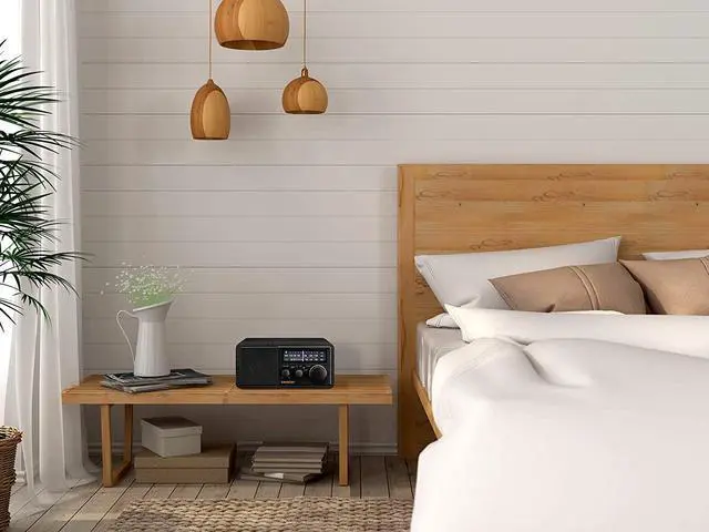 Alt view image 5 of 5 - Sangean SG-118 Retro AM/FM Bluetooth Wooden Cabinet Radio