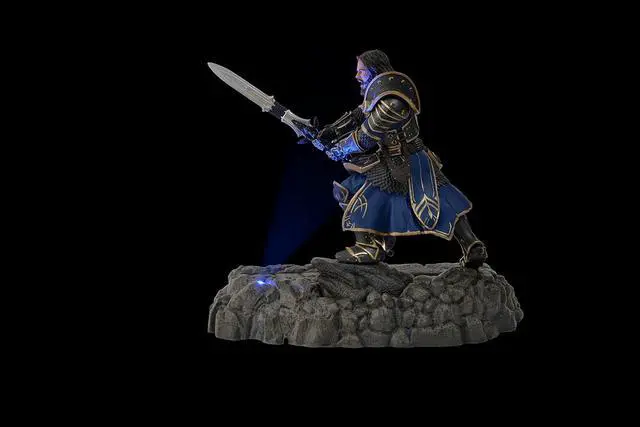 Alt view image 2 of 7 - Swordfish Tech Warcraft, Lothar Statue Phone Charging Dock - Warcraft Movie Official Licensed