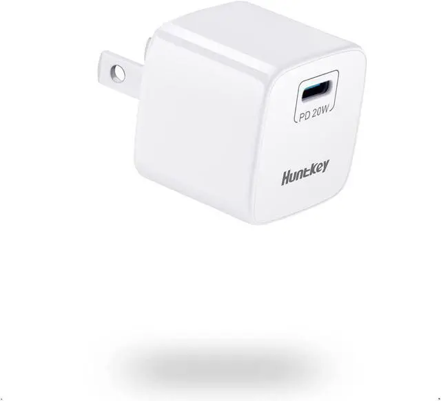 Main image of 20W USB C Charger,Huntkey USB-C Power Adapter PD Type c Fast Charger Block USBC Wall Charger for iPhone 14/13/12/11/X/XR Series,Samsung Galaxy S22/S20,Google Pixel Series,iPad Pro and More