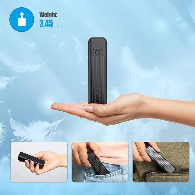 Alt view image 4 of 7 - Miady 2-Pack Portable Charger 5000mAh, 3.45oz Lightweight Power Bank, 5V/2.4A Output & 5V/2A Input Battery Pack Charger, Mini Portable Phone Charger for iPhone, Samsung Galaxy and etc