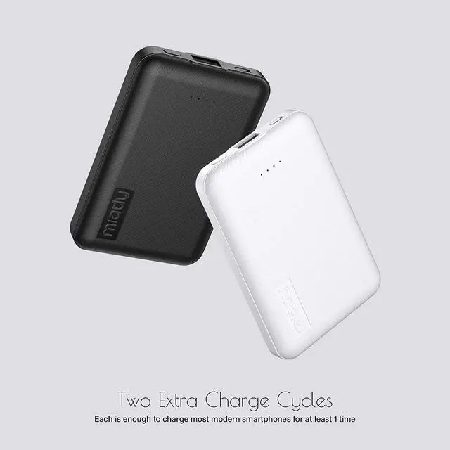 Alt view image 2 of 6 - Miady 2-Pack 5000mAh Mini Portable Charger, Power Pack with 5V 2.4A USB Output, Power Bank Phone Charger for iPhone 12/13/14 Series, Android Phones and etc