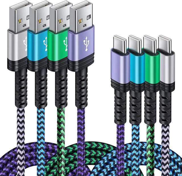 Main image of 4Pack/6FT Phone Charger Type C Android Fast Charging Cord for Samsung Galaxy Note 20/21 Ultra 10, S21 S20 Plus S21 Ultra 5G,A01 A11 A21 A51 A71 A10E S10 S9 S8 LG K92 K51 for Google Pixel 5 4A 3A 4XL