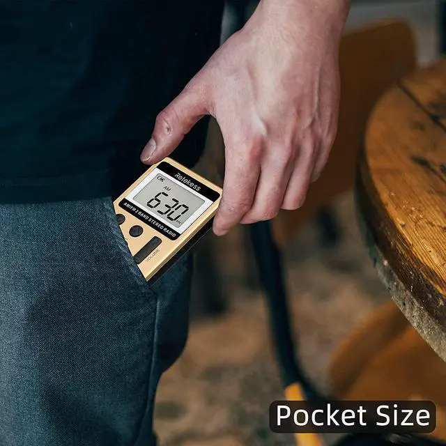 Alt view image 4 of 7 - Retekess V112 AM FM Radio Portable, Mini Radio(Gold)