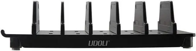 Alt view image 7 of 7 - Adjustable Universal Multi Device Organizer Dock Stand Holder, Tablet Cell Phone Desktop Stand for iPhone Samsung Galaxy Google Nexus Kindle (Black)- No Charging Port