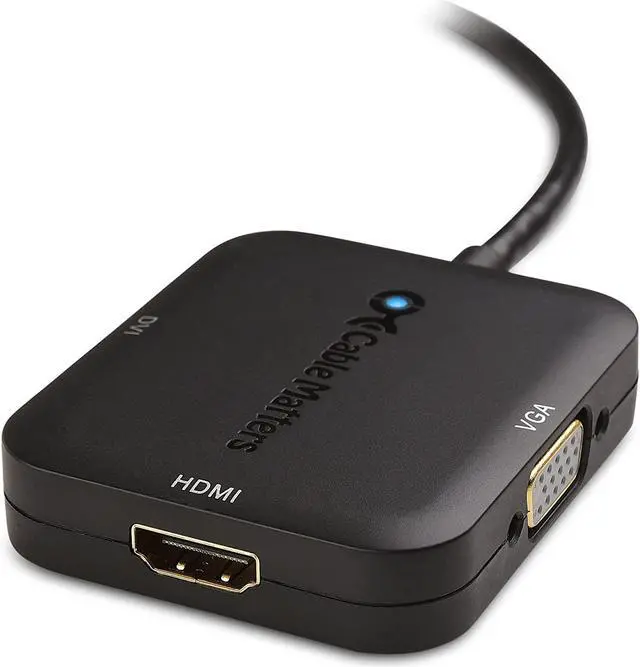Alt view image 5 of 5 - DisplayPort to HDMI Adapter with VGA and DVI 3-in-1 Adapter - Supporting 4K Resolution via HDMI