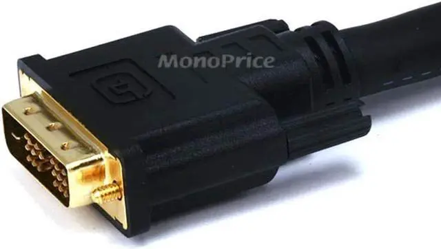 Alt view image 2 of 3 - Monoprice Standard HDMI to DVI Adapter Video Cable - Up to 1080i, CL2 in-Wall Rated, 22AWG, 50 Feet, Black