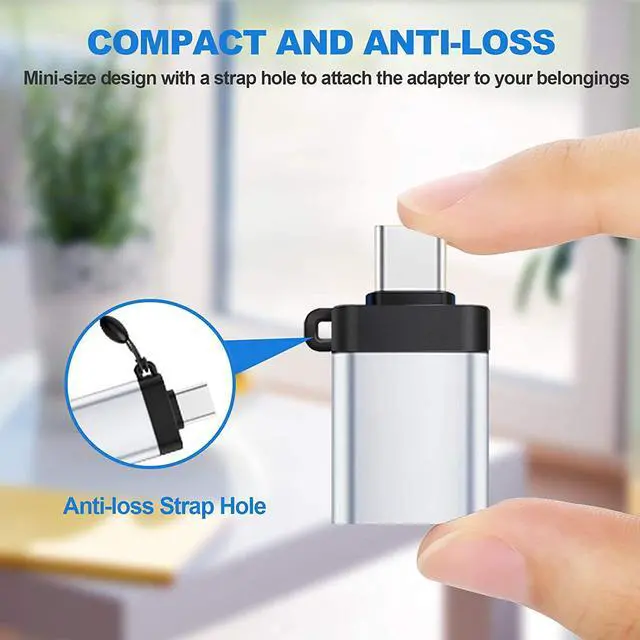 Alt view image 4 of 7 - USB C to A Adapter Thunderbolt 3 to USB 3.0 Adapter for MacBook Pro 2021/2020/2019/2018 MacBook Air 2020 Pro 2020 XPS Galaxy Note and More Type C Devices (5Gbps Silver)