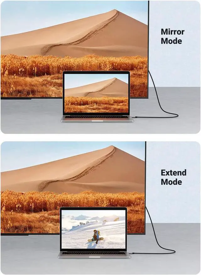 Alt view image 7 of 7 - USB C to HDMI Cable 4K 60HZ USB Type C Thunderbolt 3 HDMI Adapter Braided Cord Compatible for iPad Mini 6 iPad Pro MacBook Pro MacBook Air Samsung Galaxy S20 S10 Note 9 and More 6FT