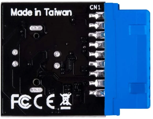 Alt view image 4 of 7 - Silverstone SST-CP14 - USB 3.0 Internal (19-pin) Header to USB 3.1 / 3.2 Type-C (20-pin) Key-A Adapter