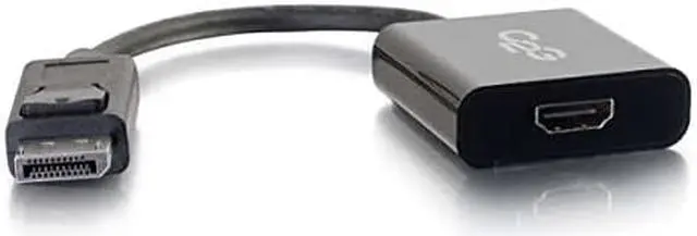 Alt view image 3 of 3 - C2G Display Port Cable, Display Port to HDMI, 4K, Male to Female, Black, 8 inches, Cables to Go 54306