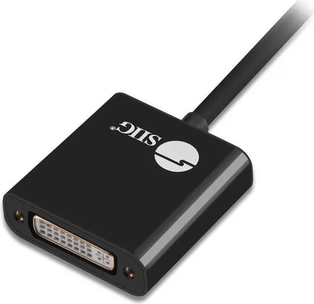 Alt view image 4 of 6 - SIIG DisplayPort to DVI Adapter - Male to Female DP to DVI Cable Converter for DisplayPort Enabled Computer Systems - 1080p @60Hz