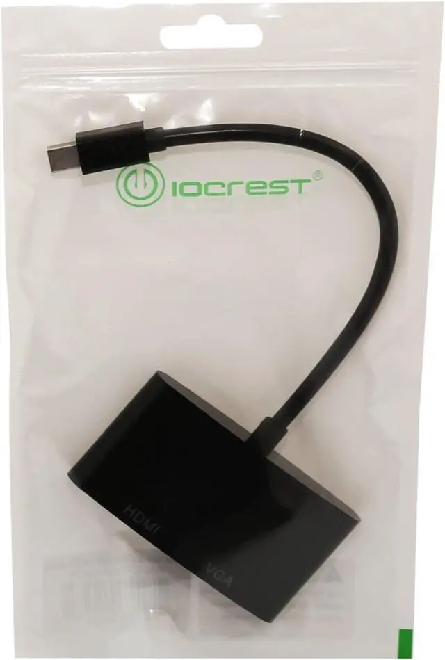 Alt view image 7 of 7 - IO Crest SY-ADA33029 Mini DP to VGA/HDMI Converter DisplayPort Male 20-pin