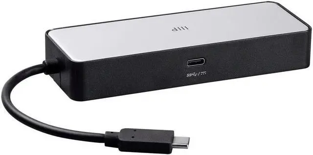 Alt view image 5 of 6 - Monoprice 124176 USB-C to HDMI, VGA, USB 3.0, RJ45 Gigabit Ethernet and USB-C Female Travel Dock, Gray