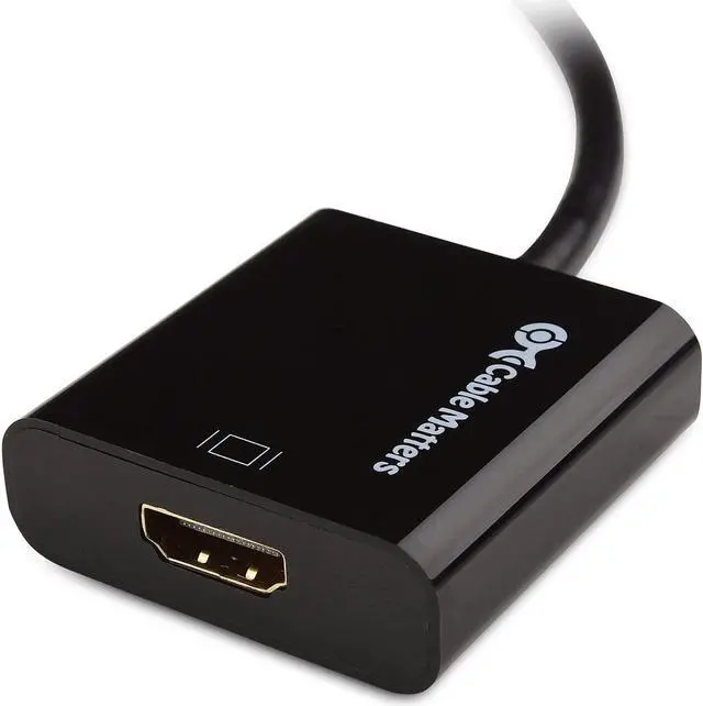 Alt view image 4 of 7 - Cable Matters 1- Pack Active Mini DisplayPort to HDMI Adapter Supporting Eyefinity Technology 4K Resolution & 3-Pack High Speed HDMI Cable