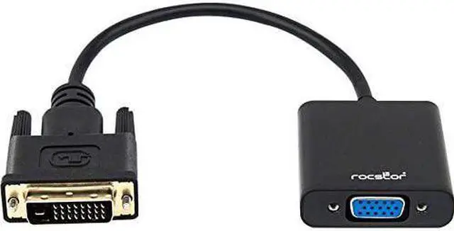 Alt view image 5 of 7 - Rocstor Y10A198-B1 DVI-D to VGA Active Adapter - Resolutions up to 1920x1200 M/F
