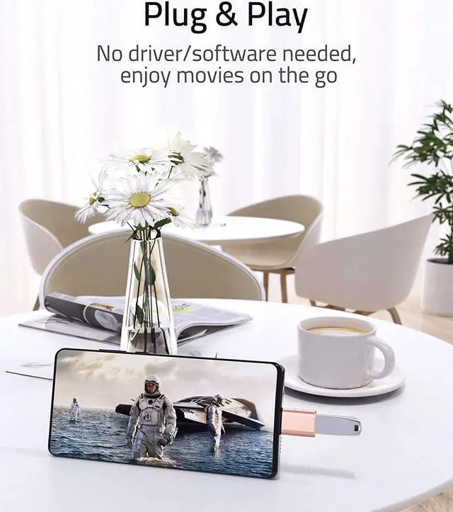 Alt view image 5 of 7 - USB C to USB Adapter [2 Pack] USB C Male to USB3 Female Adapter Compatible with iMac 2021 iPad Mini/Pro 2021 MacBook Pro 2020 MacBook Air 2020 and Other Type C Devices