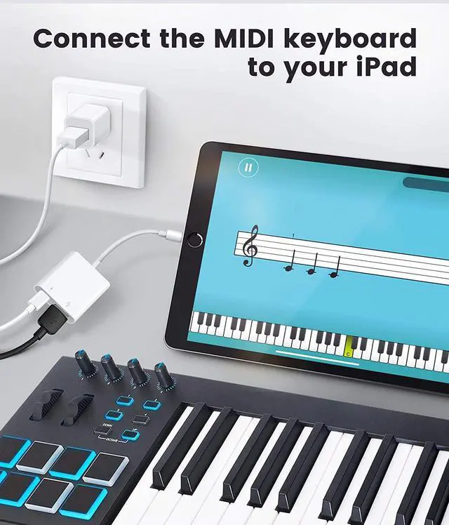 Alt view image 3 of 6 - USB Adapter for iPhone/iPad L?ghtn?ng to USB Female OTG Adpater USB3 to iPad Adapter with Charging Port Supports FlashDrives MIDI SD Card Reader and Mouse Plug&Play