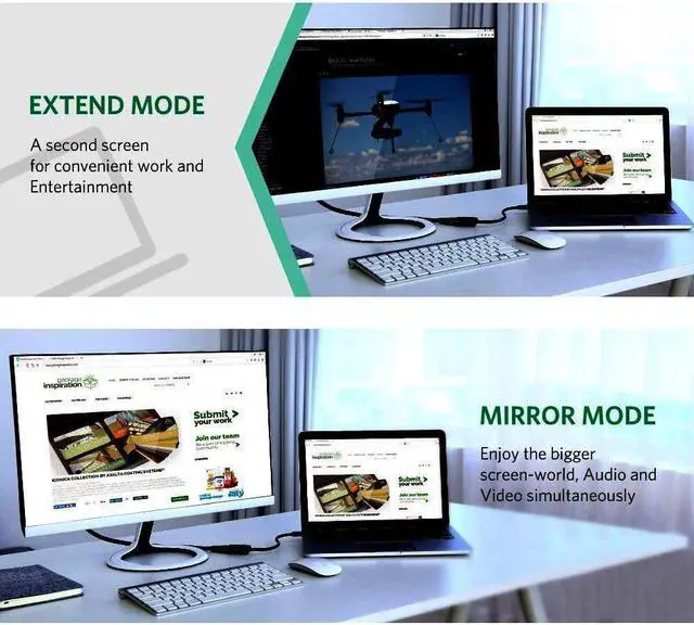 Alt view image 4 of 6 - Mini DisplayPort to HDMI Adapter Thunderblot to HDMI Cable Adapter Compatible with  MacBook Air Pro iMac  Surface Pro Dock to TV/Monitor/Projector Black