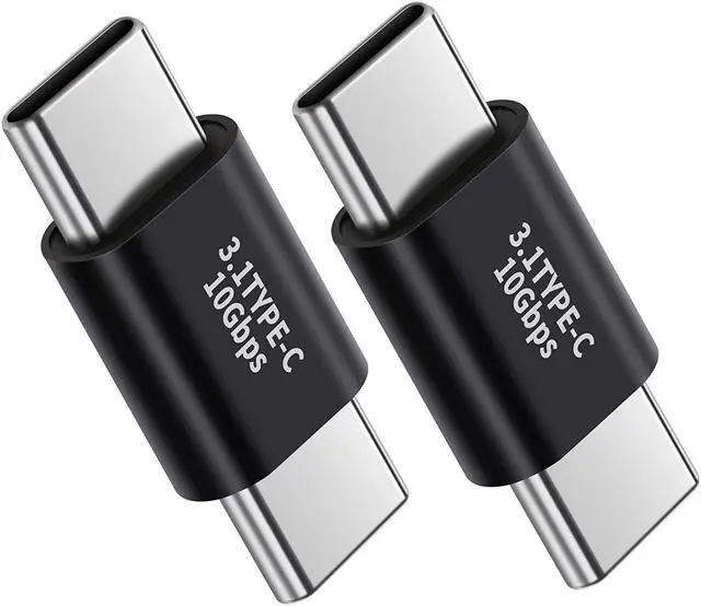 Main image of USB C Male-to-Male Adapter(2 pcs) USB C Full-Featured Support 10GBbps Rate Audio and Video Fast Charging Adapter