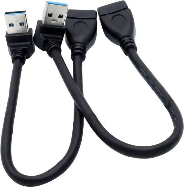 Alt view image 4 of 6 - Male to Female Extension Cable - 2Pack USB 3.0 Male to Female Adapter 7.9inches (20cm)