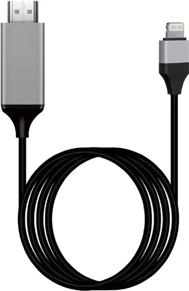 Main image of [Apple MFi Certified HDMI Adapter] Lightning to HDTV Adapter Cable (6.6FT-Black) Compatible with iPhone 13 12 11 Pro SE Xs XR X 8 7 iPad iPod Sync Screen on HDTV/Projector/Monitor -No Need Power
