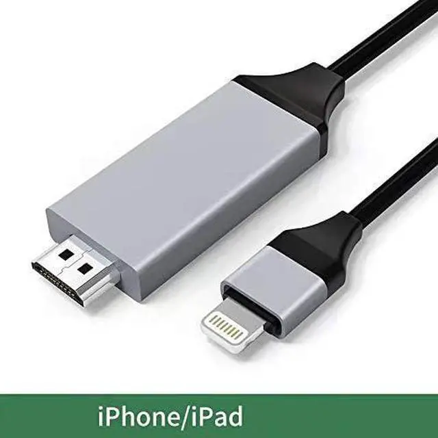 Alt view image 3 of 7 - [Apple MFi Certified HDMI Adapter] Lightning to HDTV Adapter Cable (6.6FT-Black) Compatible with iPhone 13 12 11 Pro SE Xs XR X 8 7 iPad iPod Sync Screen on HDTV/Projector/Monitor -No Need Power